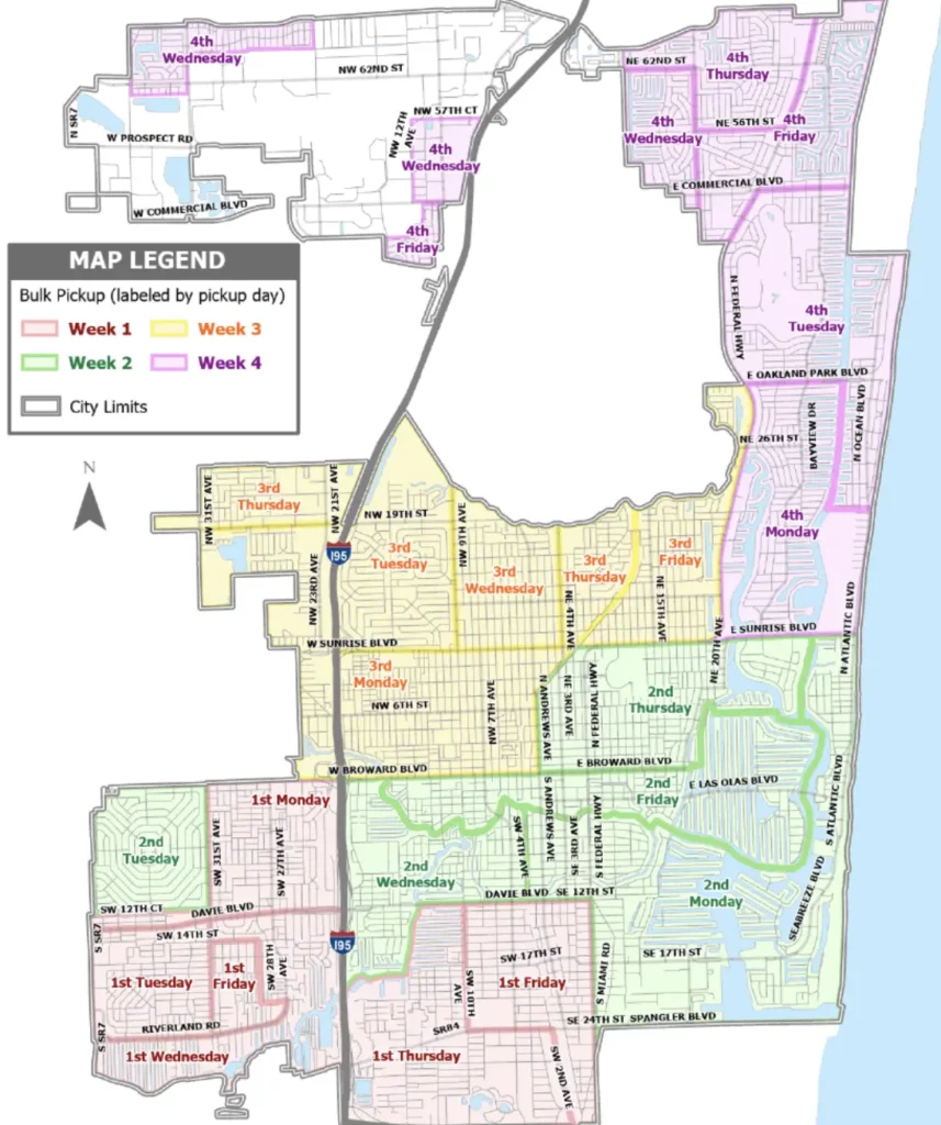 Fort Lauderdale Trash Collection Map