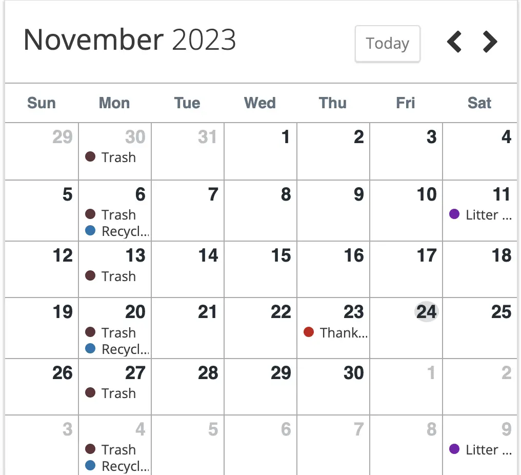 Corpus Christi Recycling Schedule