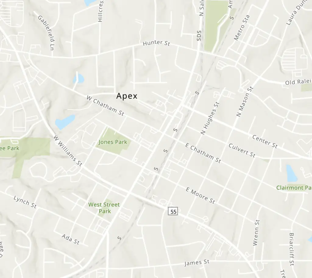 Apex Trash Collection Map