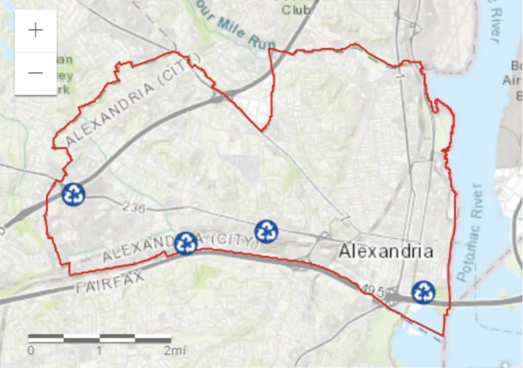 Alexandria Trash Collection Map