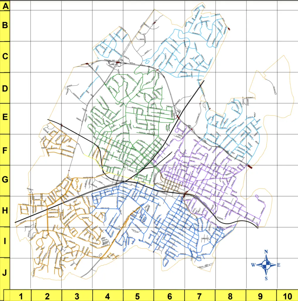 Charlottesville Trash Collection Map