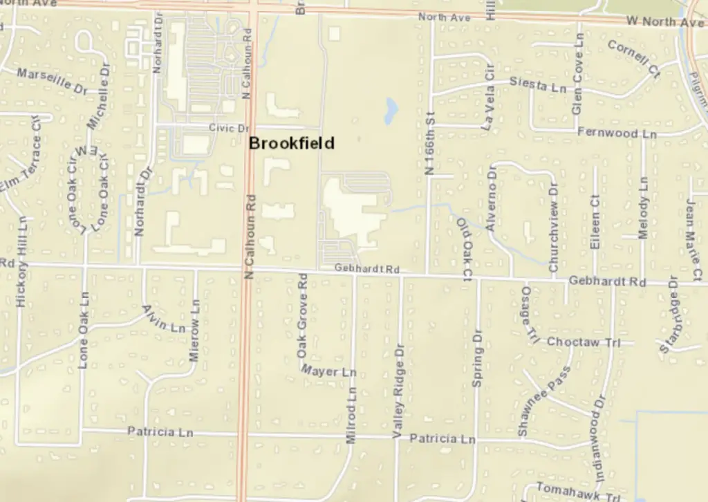 Brookfield Trash Collection Map