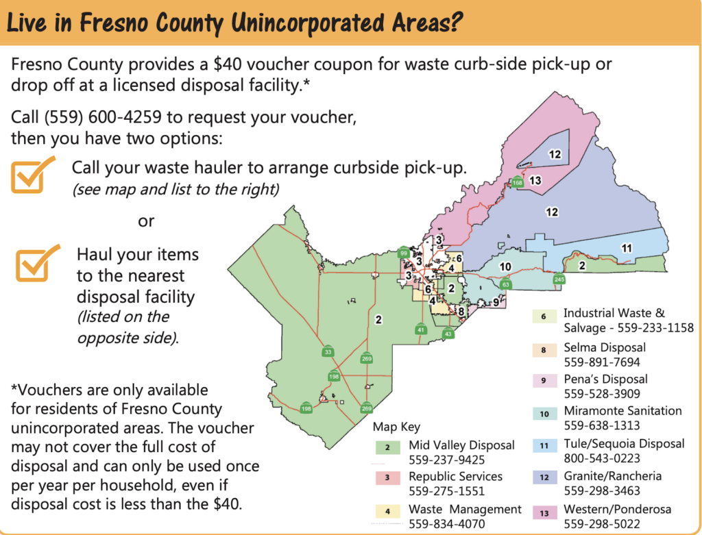 Fresno Trash Schedule Map, Recycling, Bulk Waste Pickup